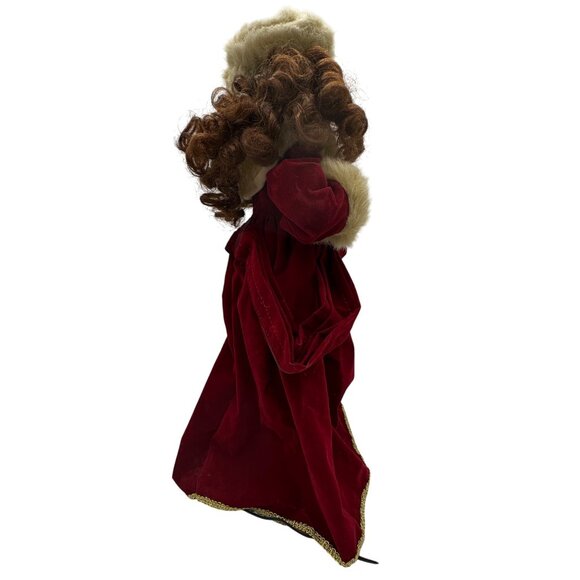 Vtg Telco Motionette Victorian Porcelain Doll 19" Christmas Animated EUC Video - Picture 11 of 13